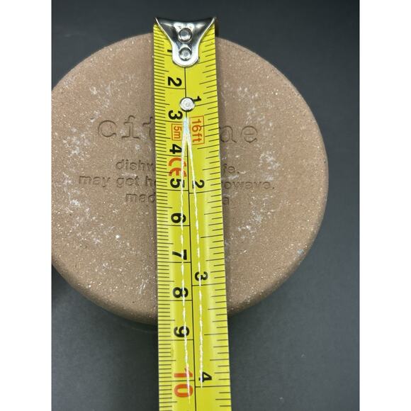 Set Of 2 Citrine Spice Jars W/ Lid Salt Glaze Pottery - Picture 7 of 8